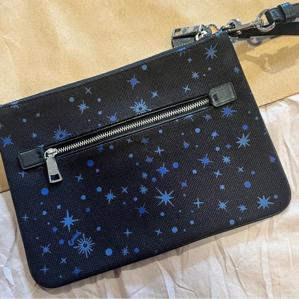 Coach Black with Blue Star Wars wristlet may the force be with you - Picture 3 of 4